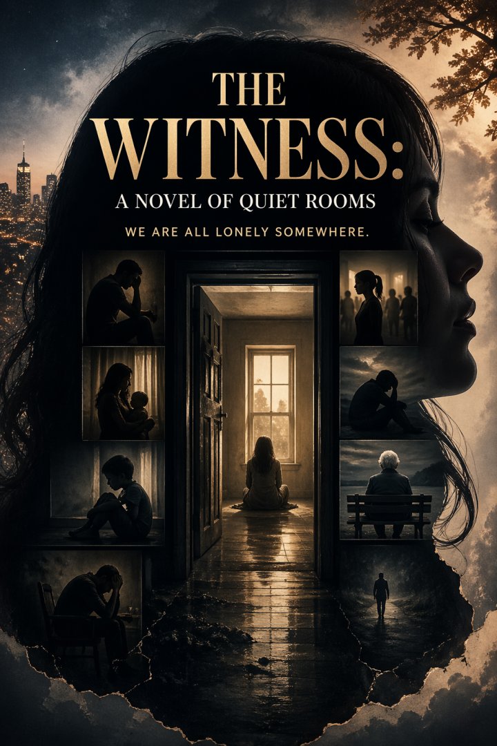 The Witness: A Novel of Quiet rooms. We are all lonely somewhere  Cover